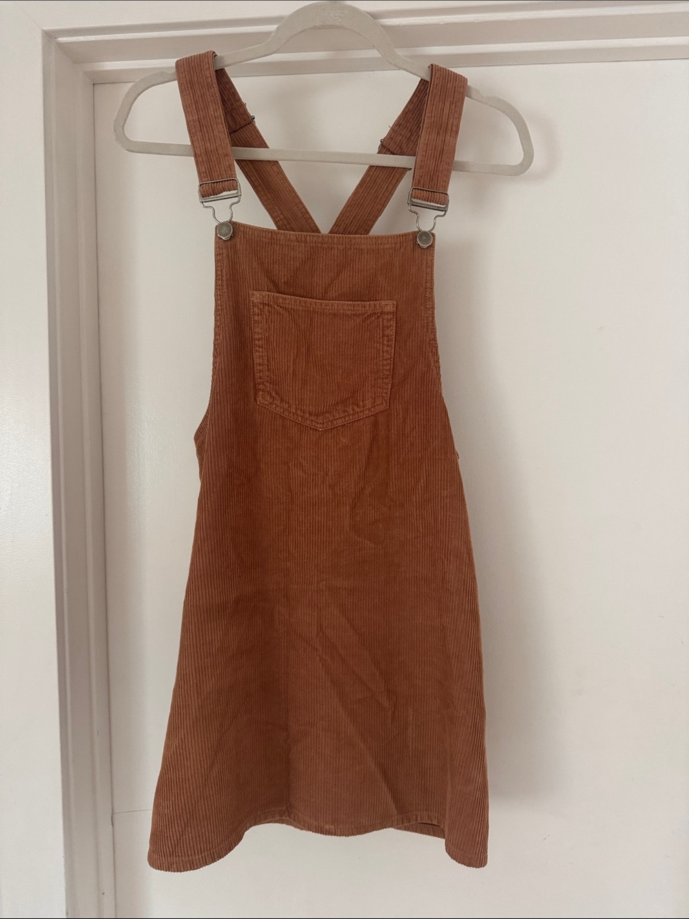 Reformation brown corduroy Pinafore Dress